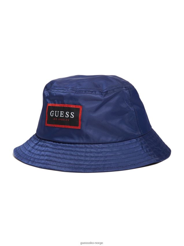 Guess marineblå nylon lapp-logo bøttehatt marineblå unisex F0LJ809116