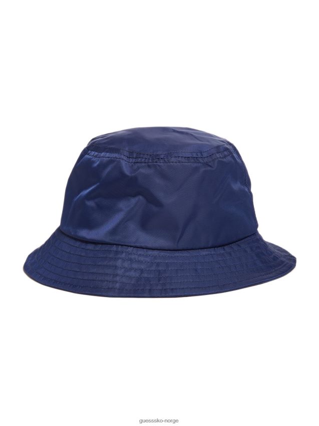 Guess marineblå nylon lapp-logo bøttehatt marineblå unisex F0LJ809116