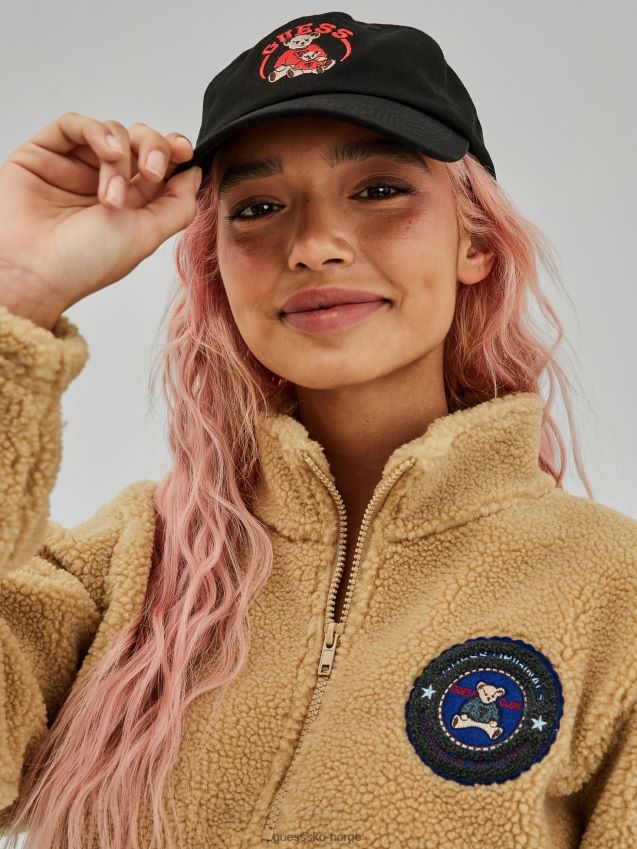 Guess svart baseballcaps med logo foran svart unisex F0LJ801232