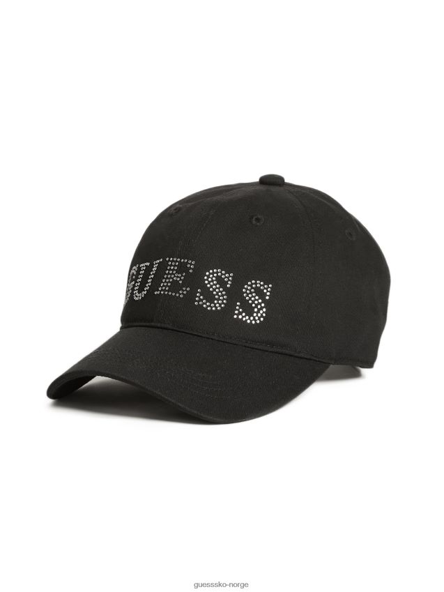 Guess svart rhinestone-logo baseballhatt svart unisex F0LJ808901