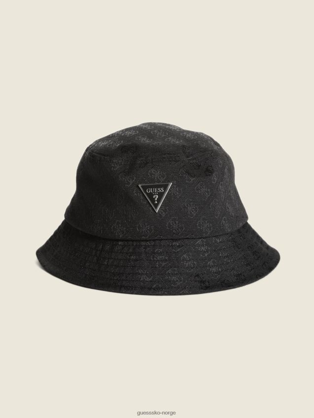 Guess svart vezzola-logo bøttehatt svart unisex F0LJ8011111