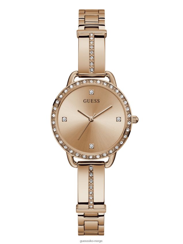Guess analog klokke i flere rosegulltoner multi unisex F0LJ8010134