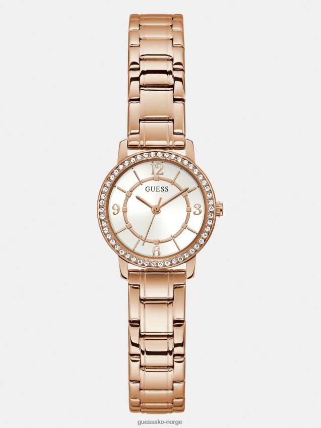 Guess analog klokke i rosa gullkrystall Rose gull unisex F0LJ804647