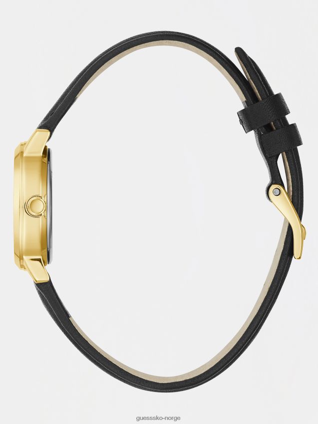 Guess analog klokke i rosegull skinn Rose gull unisex F0LJ804760