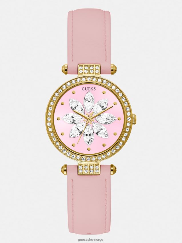 Guess analog klokke i sølv skinn sølv unisex F0LJ804595