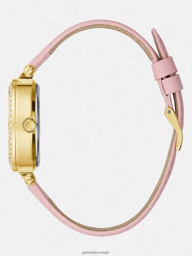 Guess analog klokke i sølv skinn sølv unisex F0LJ804595