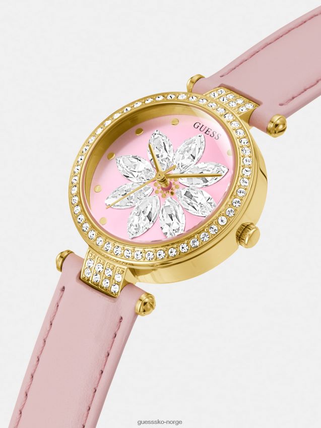 Guess analog klokke i sølv skinn sølv unisex F0LJ804595