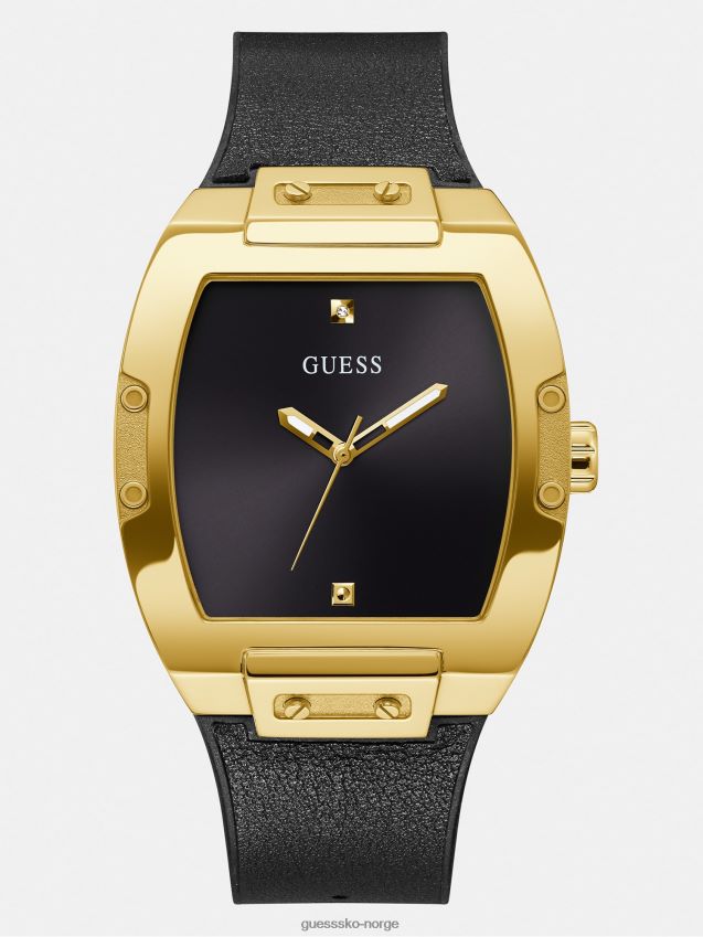 Guess analog klokke i svart skinn svart unisex F0LJ80852