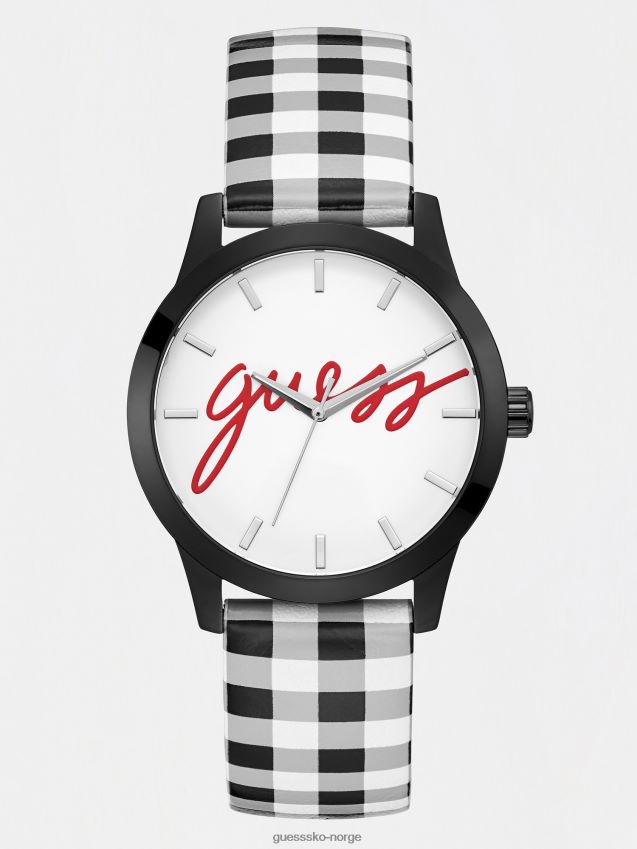 Guess analog lærklokke sølv sølv unisex F0LJ804739