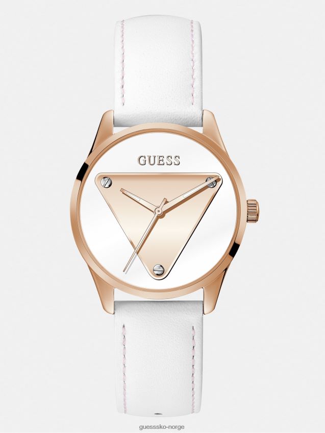 Guess blå analog klokke i ekte skinn blå unisex F0LJ804454
