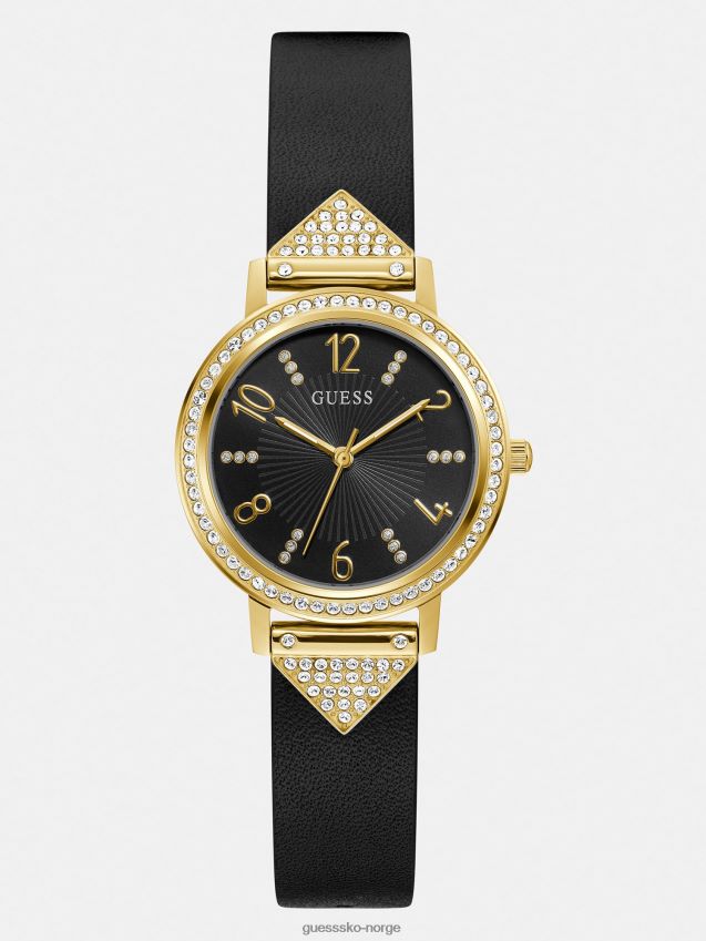 Guess blå analog klokke i ekte skinn blå unisex F0LJ804464