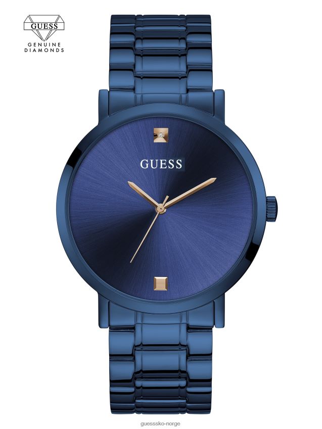 Guess blå diamant analog klokke blå blå unisex F0LJ8010916