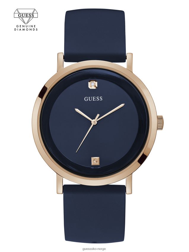 Guess blå marine og rosa gull-tone analog klokke blå unisex F0LJ8010947