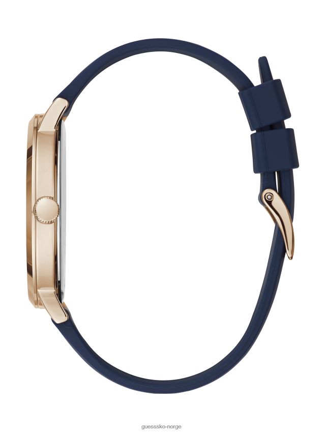 Guess blå marine og rosa gull-tone analog klokke blå unisex F0LJ8010947