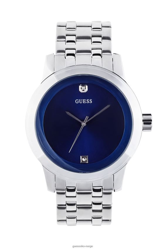 Guess blå og sølvfarget diamantkjoleklokke uten farge ingen farge unisex F0LJ808721
