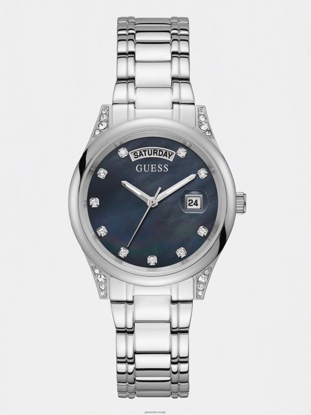 Guess data analog klokke sølv sølv unisex F0LJ806409