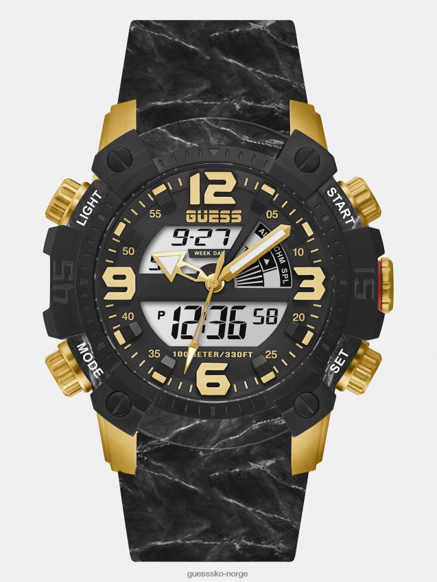 Guess digital silikonklokke hvit hvit unisex F0LJ801481