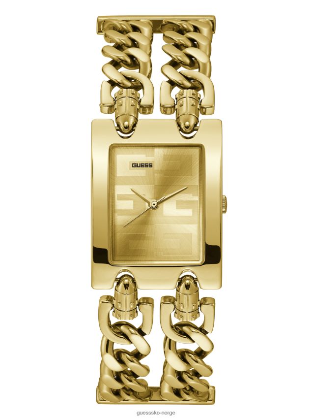 Guess firkantet analog klokke i flere gulltoner multi unisex F0LJ8010121
