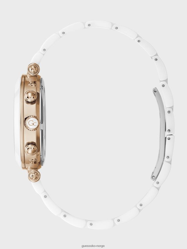 Guess gc roségull-tone og hvit multifunksjonsklokke multi multi unisex F0LJ8010215