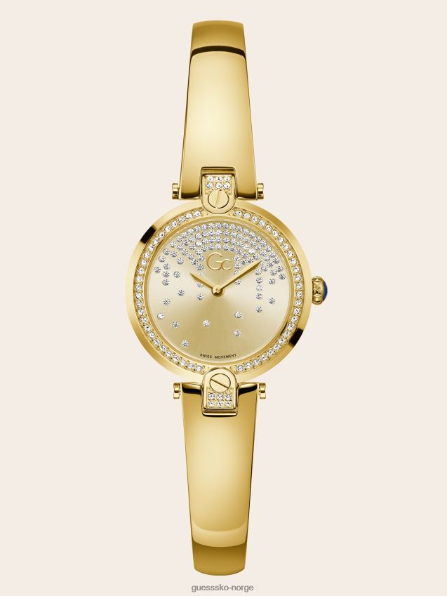 Guess gc stål analog klokke gull gull unisex F0LJ804713