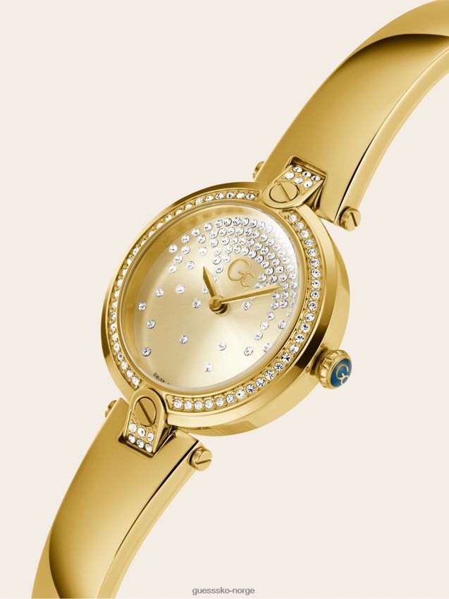 Guess gc stål analog klokke gull gull unisex F0LJ804713