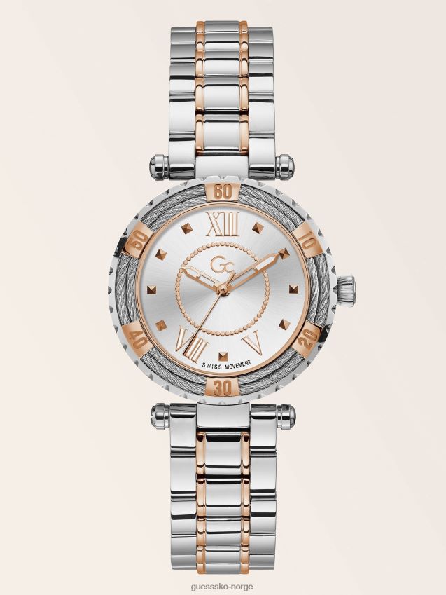 Guess gc stål analog klokke i rosa gull Rose gull unisex F0LJ804251