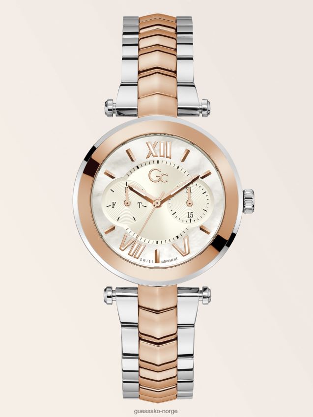 Guess gc stål kalenderklokke i rosa gull Rose gull unisex F0LJ804738