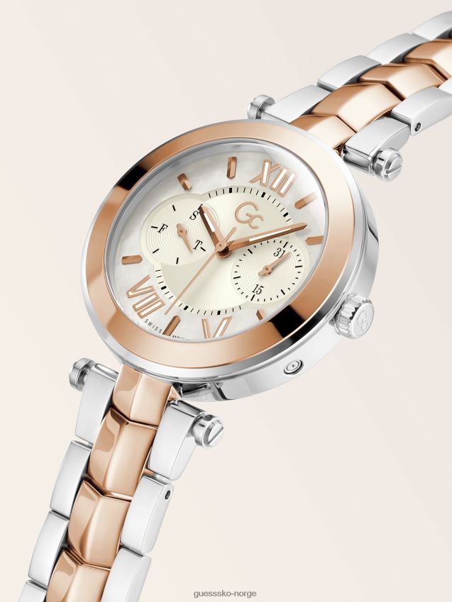 Guess gc stål kalenderklokke i rosa gull Rose gull unisex F0LJ804738