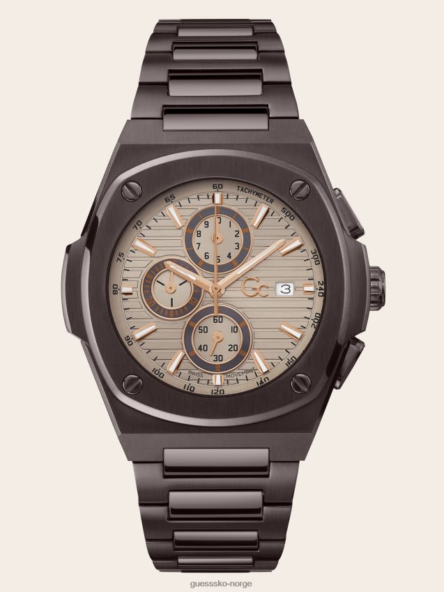 Guess gc stål kronografklokke brun brun unisex F0LJ801670