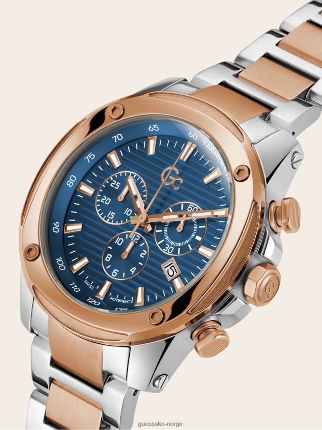 Guess gc stål kronografklokke sølv ny trend sølv unisex F0LJ801694