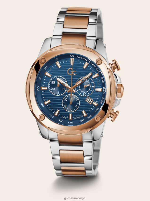 Guess gc stål kronografklokke sølv ny trend sølv unisex F0LJ801694