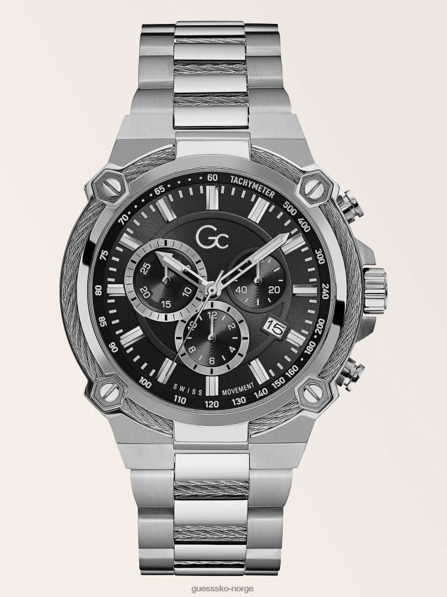 Guess gc stål kronografklokke svart svart unisex F0LJ80489