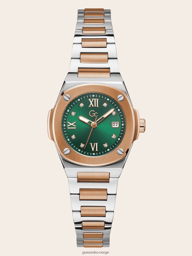 Guess gc stålklokke med datofunksjon sølv sølv unisex F0LJ804658