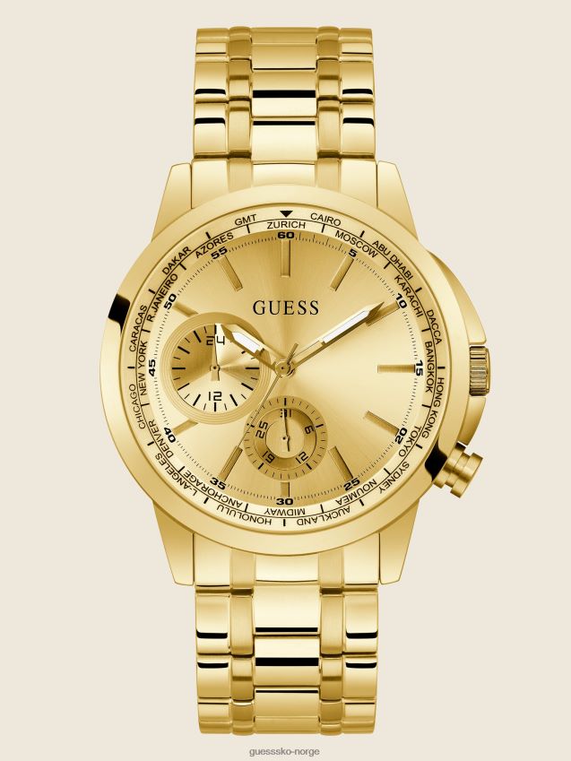 Guess gull gullfarget multifunksjonsklokke gull unisex F0LJ8010942