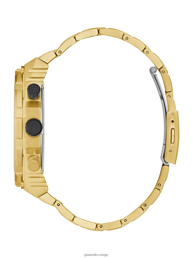 Guess gull-tone eksponert urskive multifunksjon klokke multi multi unisex F0LJ8010967