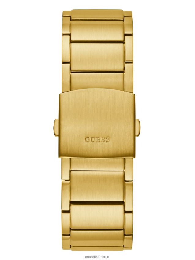 Guess gull-tone eksponert urskive multifunksjon klokke multi multi unisex F0LJ8010967