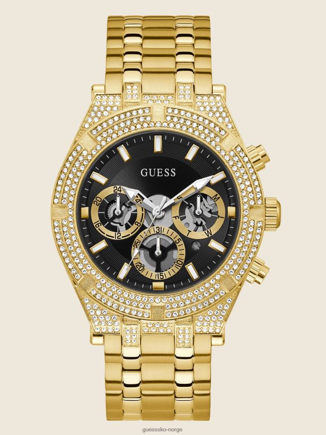 Guess gull-tone eksponert urskive multifunksjonsklokke gull gull unisex F0LJ8010911
