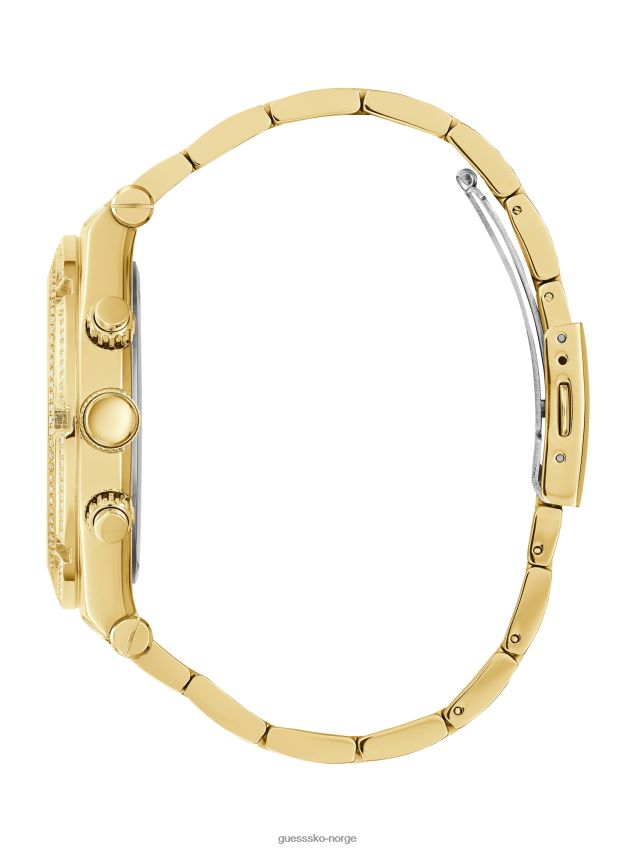 Guess gull-tone eksponert urskive multifunksjonsklokke gull gull unisex F0LJ8010911