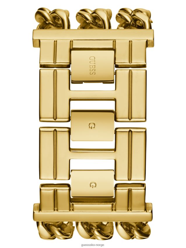 Guess gull-tone kjede analog klokke gull gull unisex F0LJ8010098