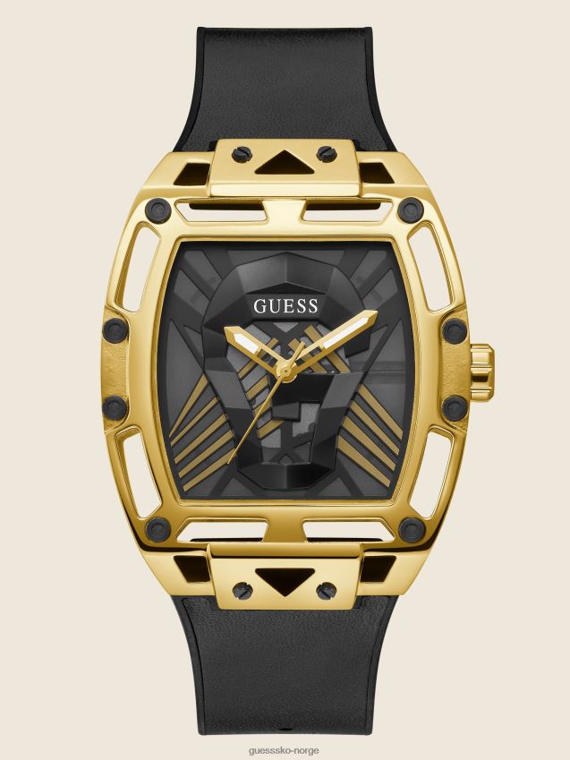 Guess gull-tone og svart analog cutout klokke svart svart unisex F0LJ8011010