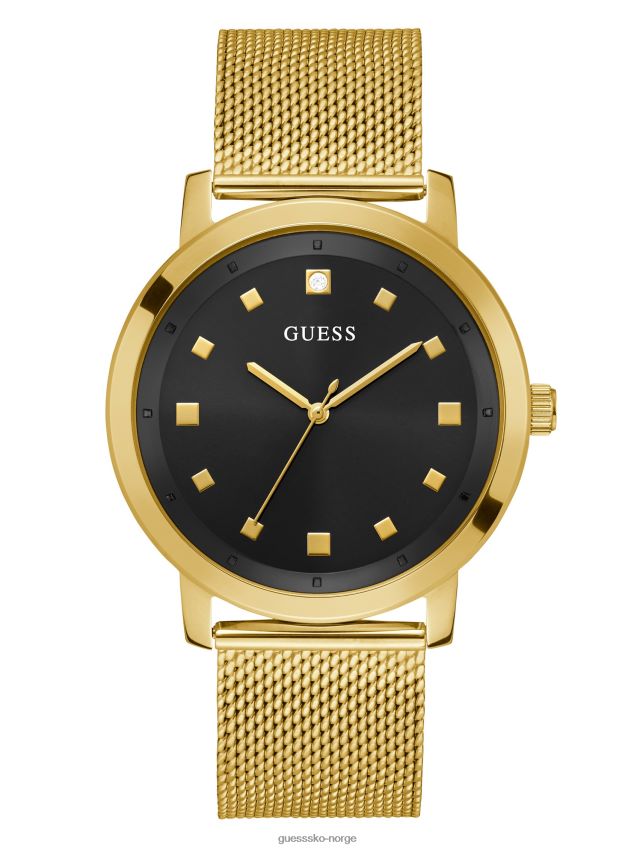 Guess gull-tone og svart analog klokke uten farge ingen farge unisex F0LJ808844