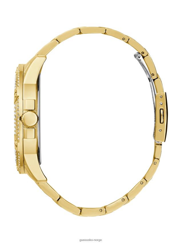 Guess gull-tone rhinestone gjennomskåret klokke gull gull unisex F0LJ8010863