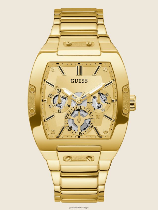 Guess gullfarget multifunksjonsklokke med synlig urskive gull unisex F0LJ8010979