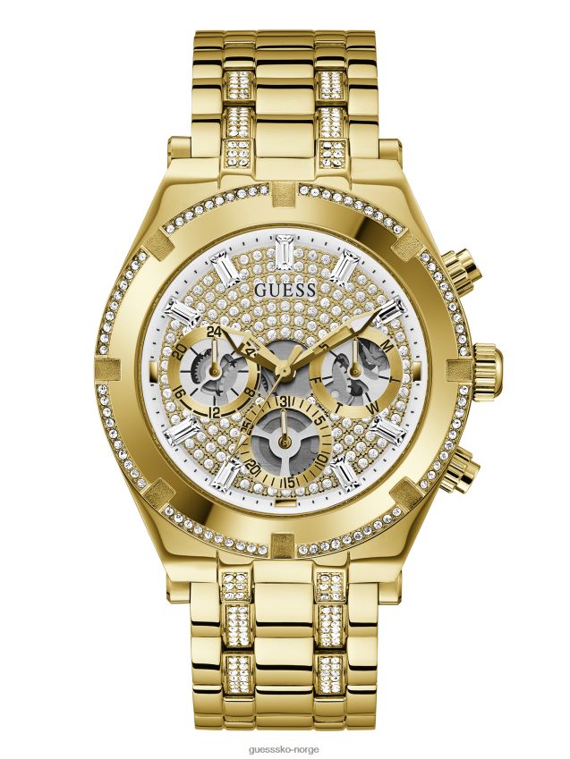 Guess gullfarget rhinestone multifunksjonsklokke multi multi unisex F0LJ8010963