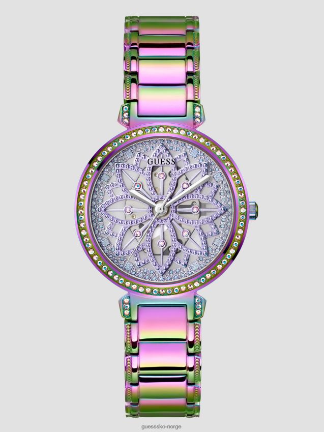 Guess ingen beskrivelse iriserende floral gjennomskåret analog klokke ingen beskrivelse unisex F0LJ8010102
