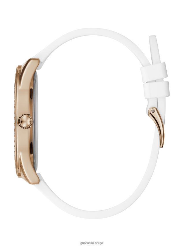 Guess ingen farge blomster og rhinestone analog klokke ingen farge unisex F0LJ807683