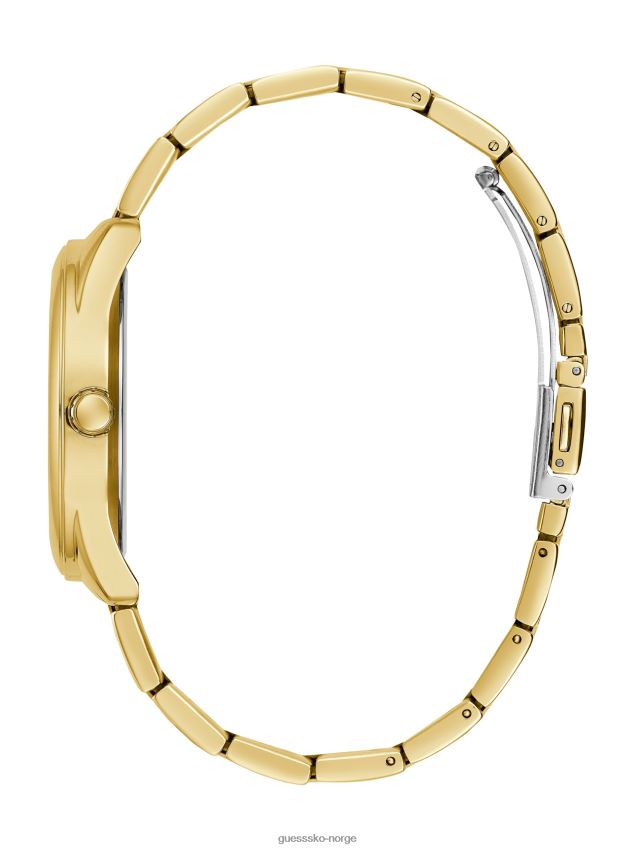 Guess ingen farge gull-tone logo analog klokke ingen farge unisex F0LJ807703