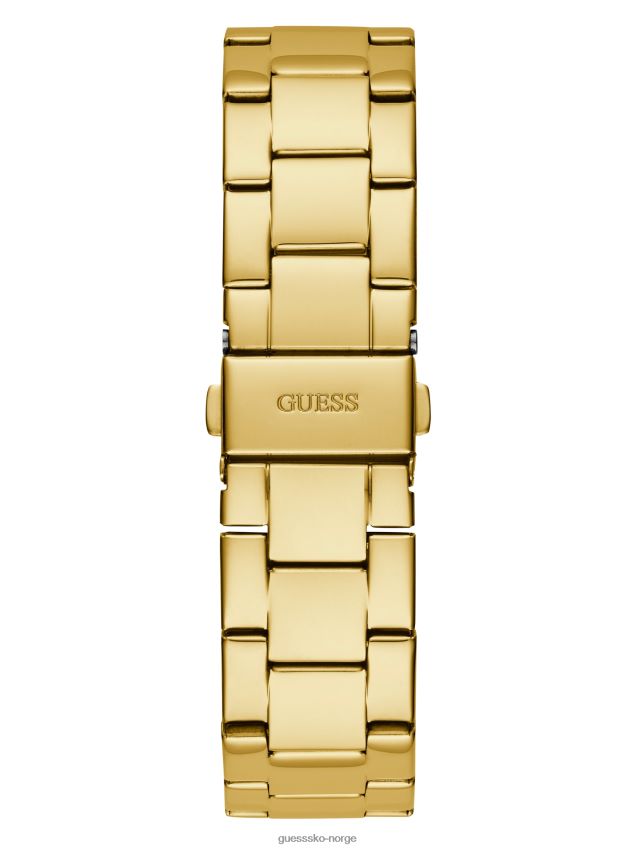 Guess ingen farge gull-tone logo analog klokke ingen farge unisex F0LJ807703