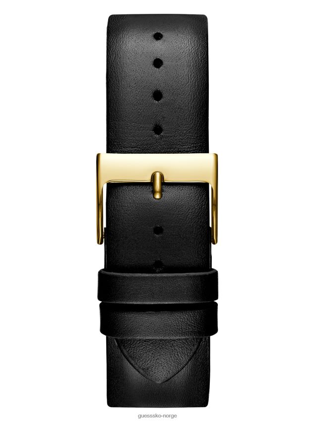 Guess ingen farge gull-tone og skinn multifunksjonsklokke ingen farge unisex F0LJ808725