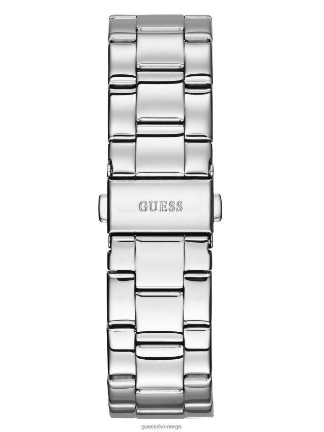 Guess ingen farge sølv-tone multifunksjonsklokke ny trend ingen farge unisex F0LJ807751